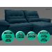 Sofá Bergamo 2,50m Assento Retrátil e Reclinável Velosuede Royal - NETSOFAS