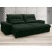 Sofá Bergamo 2,50m Assento Retrátil e Reclinável Velosuede Verde - NETSOFAS