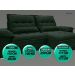 Sofá Bergamo 2,50m Assento Retrátil e Reclinável Velosuede Verde - NETSOFAS