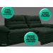 Sofá Bergamo 2,50m Assento Retrátil e Reclinável Velosuede Verde - NETSOFAS