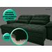 Sofá Bergamo 2,50m Assento Retrátil e Reclinável Velosuede Verde - NETSOFAS