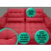 Sofá Bergamo 2,50m Assento Retrátil e Reclinável Velosuede Vermelho - NETSOFAS