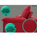 Sofá Bergamo 2,50m Assento Retrátil e Reclinável Velosuede Vermelho - NETSOFAS