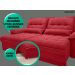 Sofá Bergamo 2,50m Assento Retrátil e Reclinável Velosuede Vermelho - NETSOFAS