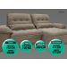 Sofá Bergamo 2,90m Assento Retrátil e Reclinável Velosuede Capuccino - NETSOFAS