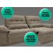 Sofá Bergamo 2,90m Assento Retrátil e Reclinável Velosuede Capuccino - NETSOFAS