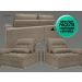 Sofá Bergamo 2,90m Assento Retrátil e Reclinável Velosuede Capuccino - NETSOFAS