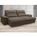 Sofá Bergamo 2,90m Assento Retrátil e Reclinável Velosuede Marrom - NETSOFAS