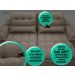 Sofá Bergamo 2,90m Assento Retrátil e Reclinável Velosuede Marrom - NETSOFAS