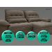 Sofá Bergamo 2,90m Assento Retrátil e Reclinável Velosuede Marrom - NETSOFAS