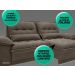 Sofá Bergamo 2,90m Assento Retrátil e Reclinável Velosuede Marrom - NETSOFAS
