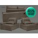 Sofá Bergamo 2,90m Assento Retrátil e Reclinável Velosuede Marrom - NETSOFAS
