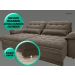 Sofá Bergamo 2,90m Assento Retrátil e Reclinável Velosuede Marrom - NETSOFAS