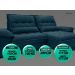 Sofá Bergamo 2,90m Assento Retrátil e Reclinável Velosuede Royal - NETSOFAS