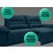 Sofá Bergamo 2,90m Assento Retrátil e Reclinável Velosuede Royal - NETSOFAS
