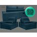Sofá Bergamo 2,90m Assento Retrátil e Reclinável Velosuede Royal - NETSOFAS