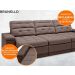 Sofá Brunello 2,30m Retrátil e Reclinável Velosuede Chocolate - NETSOFAS