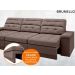 Sofá Brunello 2,30m Retrátil e Reclinável Velosuede Chocolate - NETSOFAS
