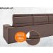 Sofá Brunello 2,30m Retrátil e Reclinável Velosuede Chocolate - NETSOFAS