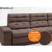 Sofá Brunello 2,30m Retrátil e Reclinável Velosuede Chocolate - NETSOFAS