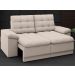 Sofá Confort  1,80m Assento Retrátil e Reclinável Velosuede Areia - NETSOFAS