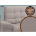 Sofá Confort  1,80m Assento Retrátil e Reclinável Velosuede Bege - NETSOFAS