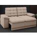 Sofá Confort  1,80m Assento Retrátil e Reclinável Velosuede Capuccino - NETSOFAS