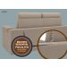 Sofá Confort  1,80m Assento Retrátil e Reclinável Velosuede Capuccino - NETSOFAS