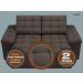 Sofá Confort  1,80m Assento Retrátil e Reclinável Velosuede Chocolate - NETSOFAS