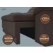Sofá Confort  1,80m Assento Retrátil e Reclinável Velosuede Chocolate - NETSOFAS