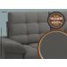 Sofá Confort  1,80m Assento Retrátil e Reclinável Velosuede Cinza - NETSOFAS