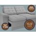 Sofá Confort  1,80m Assento Retrátil e Reclinável Velosuede Grafite - NETSOFAS