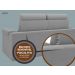 Sofá Confort  1,80m Assento Retrátil e Reclinável Velosuede Grafite - NETSOFAS