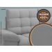 Sofá Confort  1,80m Assento Retrátil e Reclinável Velosuede Grafite - NETSOFAS
