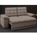 Sofá Confort  1,80m Assento Retrátil e Reclinável Velosuede Marrom - NETSOFAS