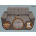 Sofá Confort  1,80m Assento Retrátil e Reclinável Velosuede Marrom - NETSOFAS