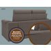 Sofá Confort  1,80m Assento Retrátil e Reclinável Velosuede Marrom - NETSOFAS
