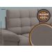 Sofá Confort  1,80m Assento Retrátil e Reclinável Velosuede Marrom - NETSOFAS