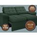 Sofá Confort  1,80m Assento Retrátil e Reclinável Velosuede Verde - NETSOFAS