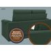 Sofá Confort  1,80m Assento Retrátil e Reclinável Velosuede Verde - NETSOFAS