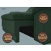 Sofá Confort  1,80m Assento Retrátil e Reclinável Velosuede Verde - NETSOFAS