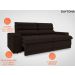 Sofá Daytona 2,00m Assento Retrátil e Reclinável Velosuede Chocolate - NETSOFAS