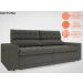 Sofá Daytona 2,00m Assento Retrátil e Reclinável Velosuede Cinza - NETSOFAS