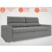 Sofá Daytona 2,00m Assento Retrátil e Reclinável Velosuede Grafite - NETSOFAS