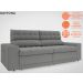 Sofá Daytona 2,00m Assento Retrátil e Reclinável Velosuede Grafite - NETSOFAS