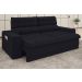 Sofá Daytona 2,00m Assento Retrátil e Reclinável Velosuede Preto - NETSOFAS