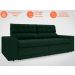 Sofá Daytona 2,00m Assento Retrátil e Reclinável Velosuede Verde - NETSOFAS
