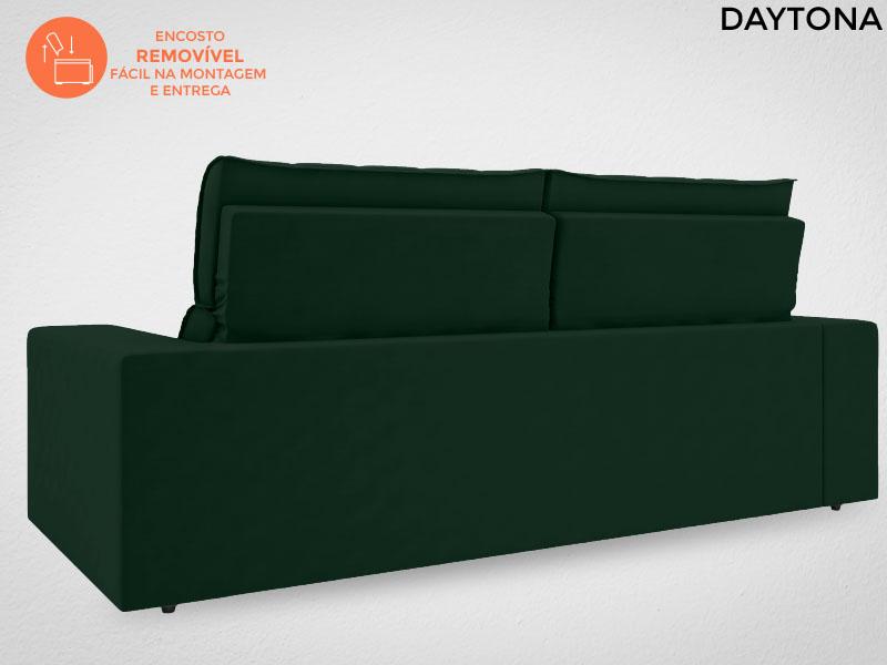 Sofá Daytona 2,00m Assento Retrátil e Reclinável Velosuede Verde - NETSOFAS
