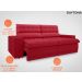 Sofá Daytona 2,00m Assento Retrátil e Reclinável Velosuede Vermelho - NETSOFAS
