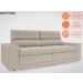 Sofá Daytona 2,30m Assento Retrátil e Reclinável Velosuede Areia - NETSOFAS